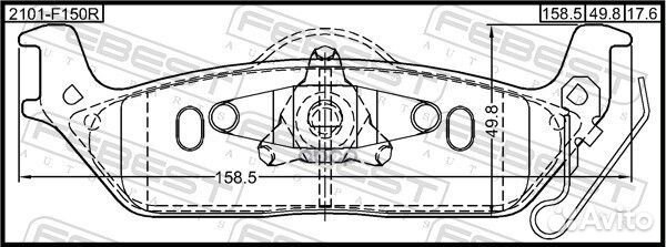 Колодки тормозные задние комплект 2101-F150R