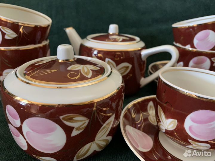 Чайный сервиз Слива вербилки СССР
