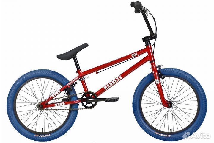 Велосипед StarkMadness BMX 1 красный/серебро/синий