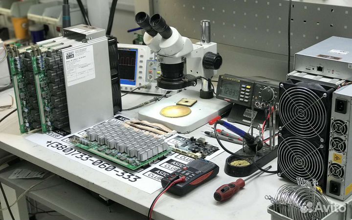 Ремонт Asic: avalon, bitmain, innosilicon, wats