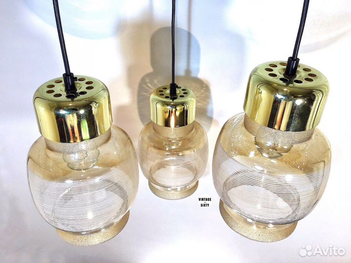 Люстра паук подвес на 3 лампы, гдр, 70-е гг