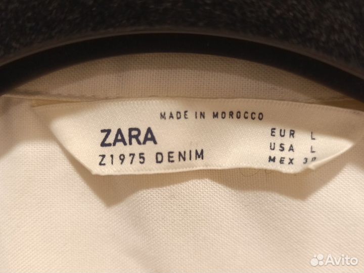 Рубашка белая женская 46 48 Zara зара удлинённая