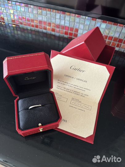 Кольцо Cartier оригинал платина