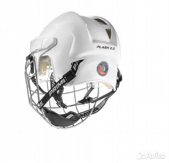 Шлем хоккейный +маска prime Flash 2.0 p.L (белый)