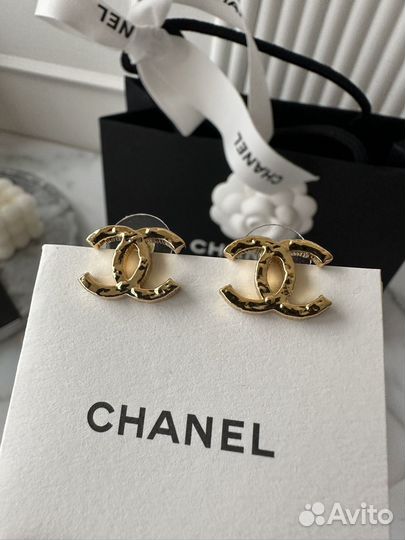 Серьги Chanel оригинал новые комплект бутика