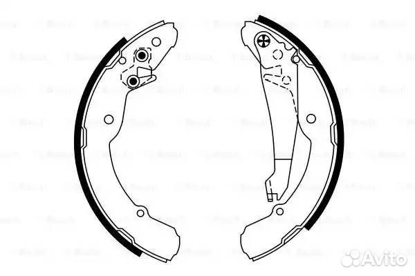 Колодки тормозные барабанные (комплект) bosch 0 986 487 555