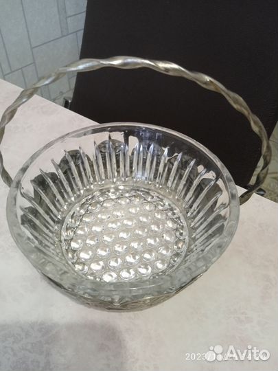 Хрустальная конфетница СССР