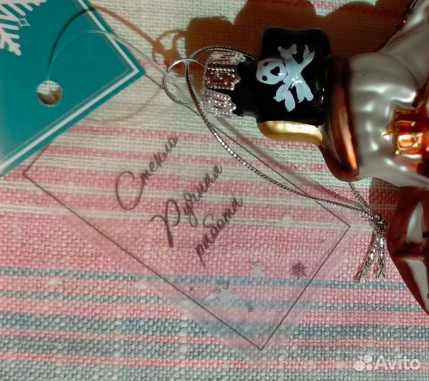 Елочная игрушка корабль пиратский, фрегат