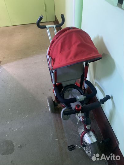 Детский 3х колесный велосипед с ручкой