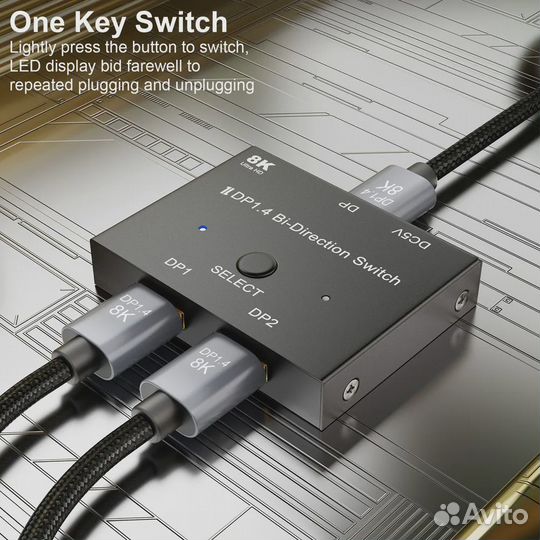Разветвитель мониторов DP Switcher версии 1.4