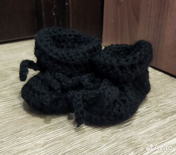 Вязаные пинетки для малышей