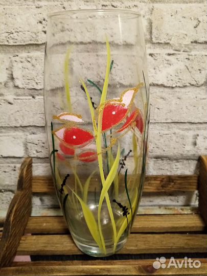 Ваза для цветов стекло