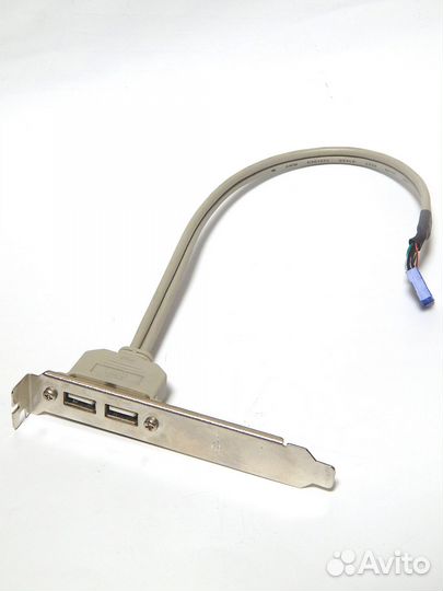 USB выноска разветвитель на 2 гнезда для материнки