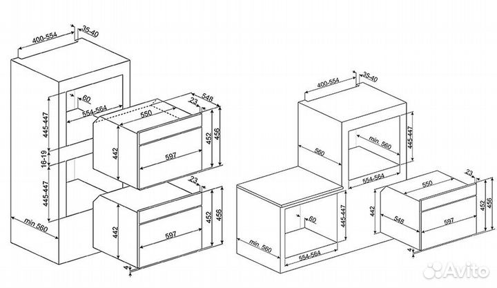 Электрический духовой шкаф Smeg SF4603mcnr Новый