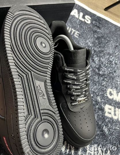 Кроссовки Nike air force 1 supreme black