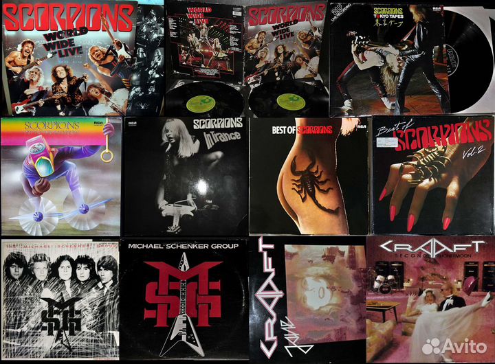 Импортные пластинки западныx Hard Rock групп