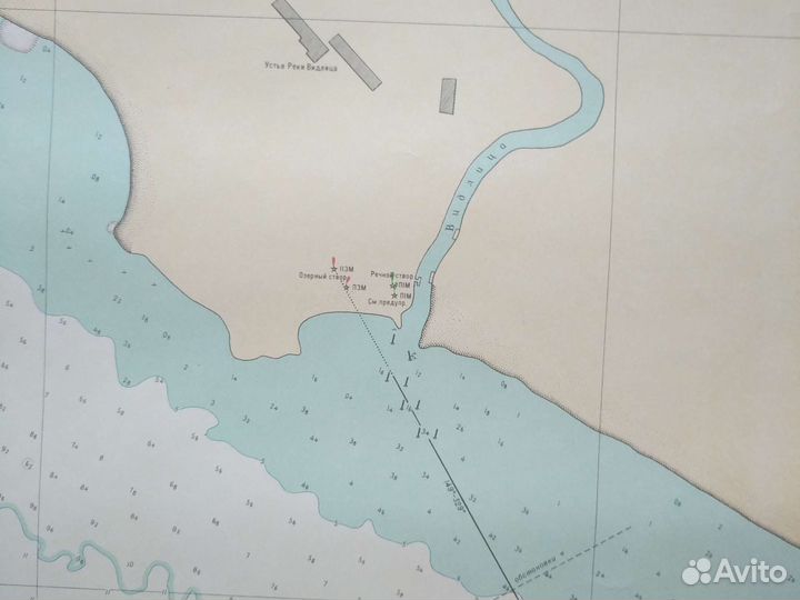 Карта СССР 1988 Ладожское озеро восточный берег