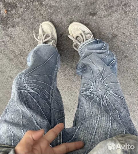 Джинсы Thug Club Y2K rick owens type новые