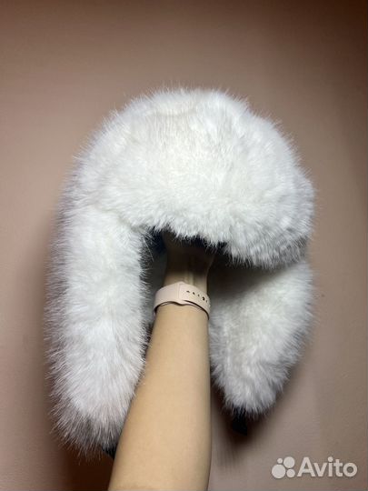 Шапка ушанка полностью меховая y2k