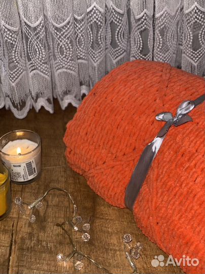 Плед/одеяло детский вязанный новый