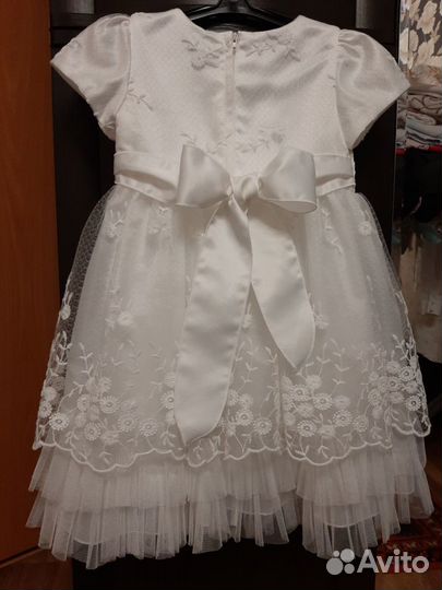 Платье для девочки, 98 размер, белое