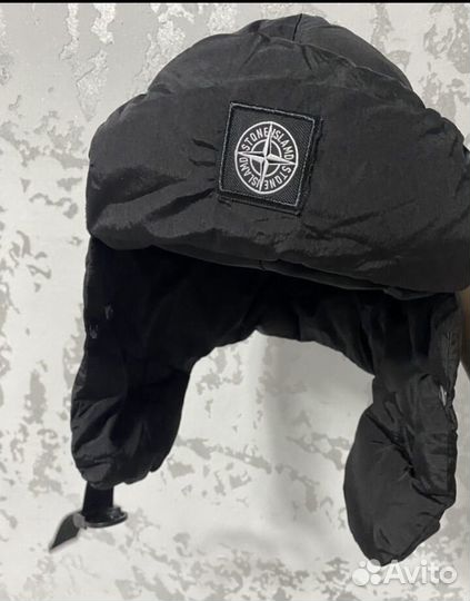 Шапка ушанка stone island