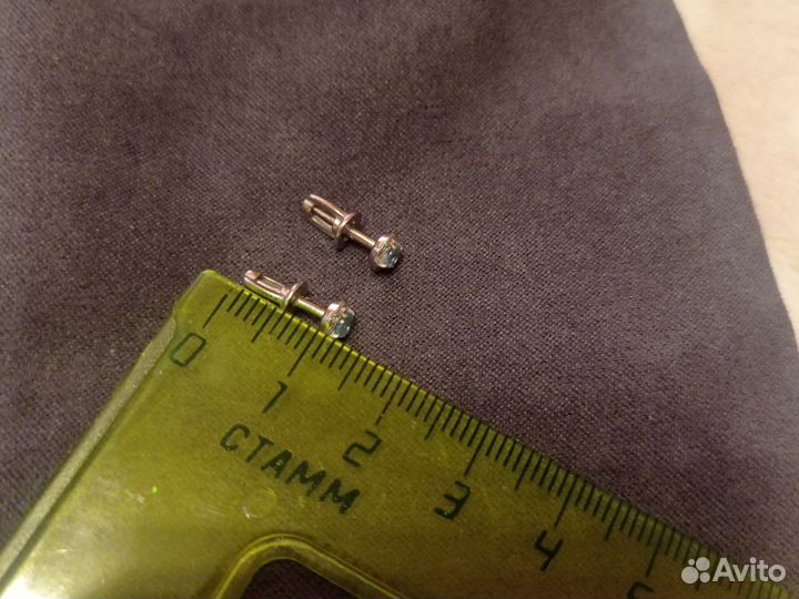 Серьги пуссеты серебро