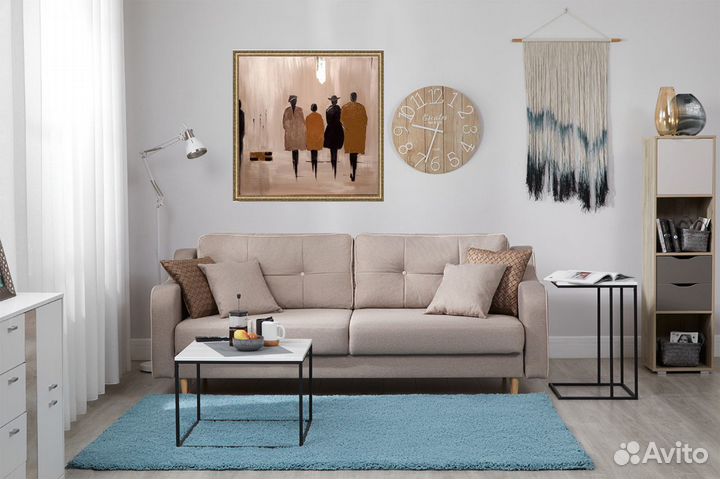 Интерьерная картина с поталью «Золотые люди