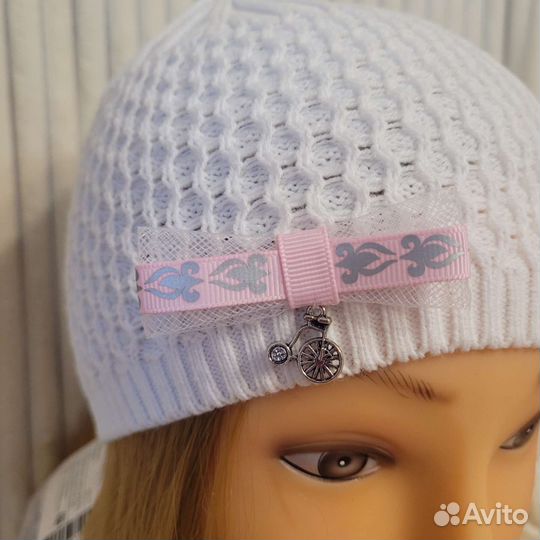 Шапка для девочки новая весна 52-54