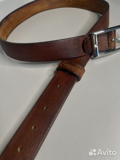 Ремень коричневый. Ручная работа. Натуральная кожа