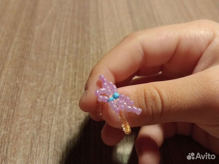 Кольцо из бисера, брелок из бисера