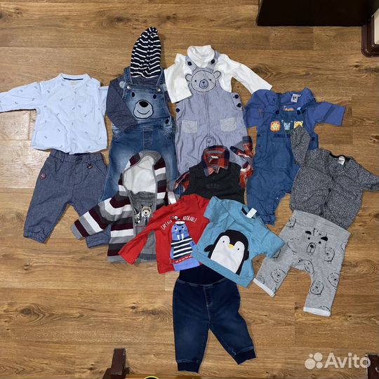 Пакет фирменных вещей на мальчика 6-9 месяцев
