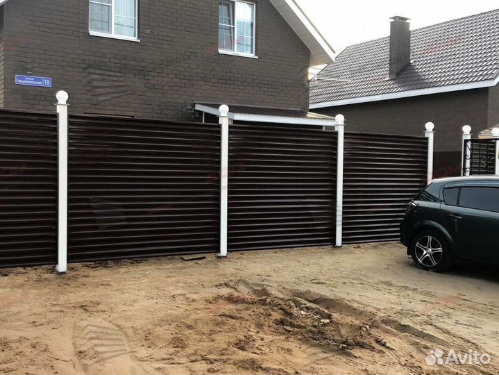 Забор жалюзи горизонтальный