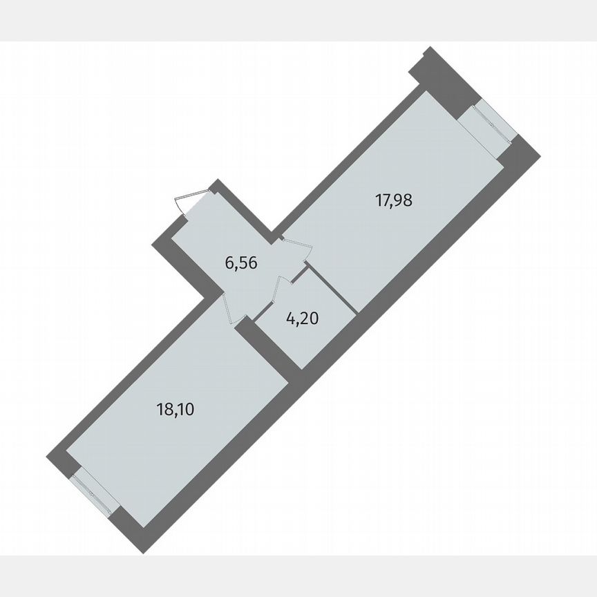 1-к. квартира, 46,9 м², 2/13 эт.