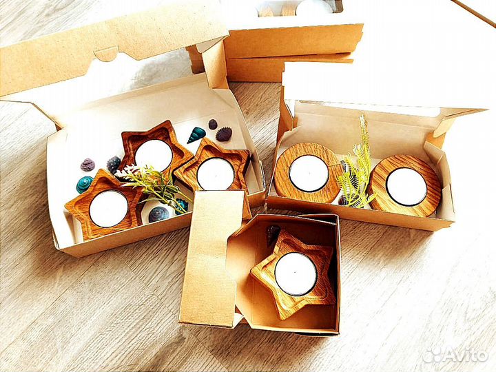 Подсвечник деревянный