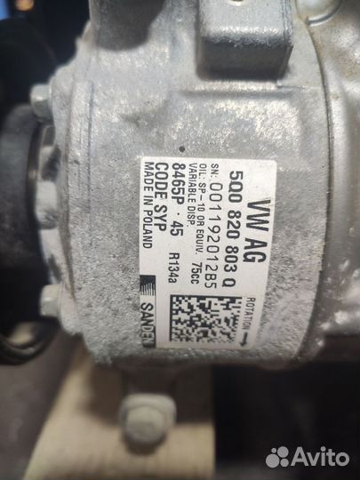 Компрессор кондиционера новый volkswagen polo 5 6