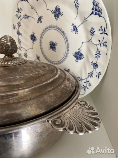 Супница мельхиоровая с артишоком