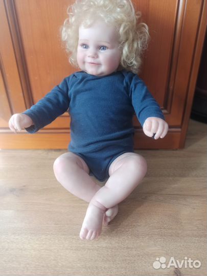 Кукла реборн девочка 60 см с волосами