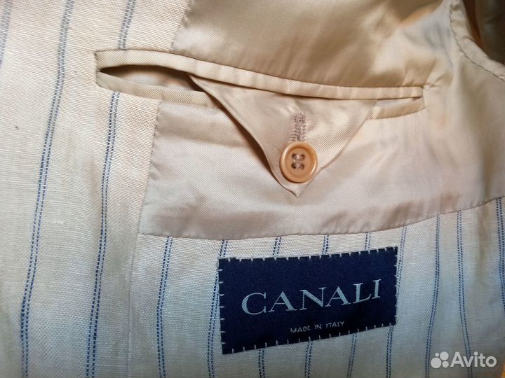 Эксклюзивный Canali льняной мужской пиджак
