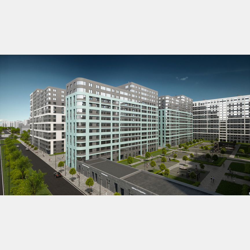 2-к. квартира, 61,5 м², 13/17 эт.