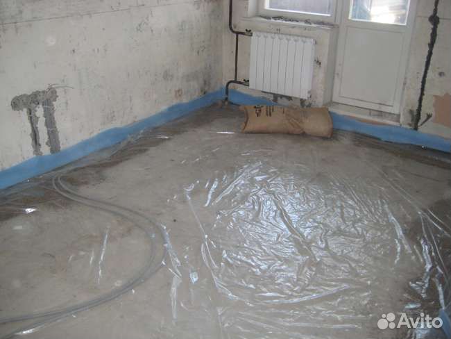 Полусухая стяжка работа бригада