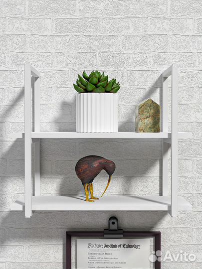 Полка настенная, estente, Veronika, Белая, 600х500