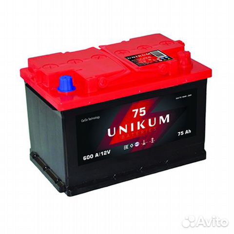 Аккумулятор Unikum 75Ач 600А Оп L3 Казахстан