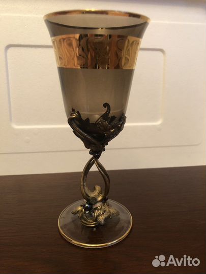 Эксклюзивные бокалы богемское стекло ручной работы