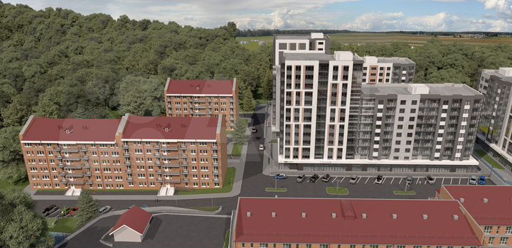 2-к. квартира, 45,2 м², 6/6 эт.