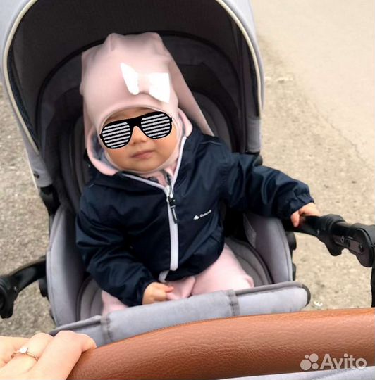 Шапка и снуд для девочки с ушками 1,5 - 2 года