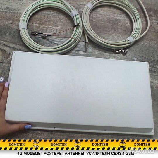 Широкополосная 2G/3G/4G mimo антенна+кабель+CRC9