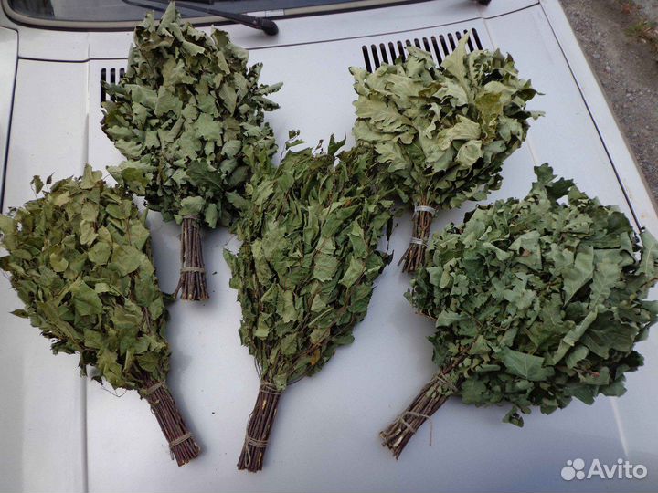 Банные веники (береза, дуб, пихта, можжевеловые)