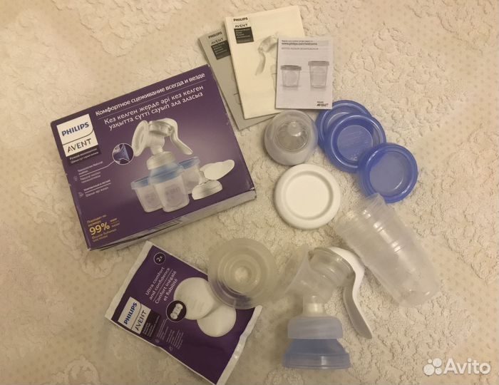 Молокоотсос Philips Avent с контейнерами, ручной