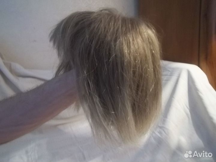 Парик из натуральных волос на сетке